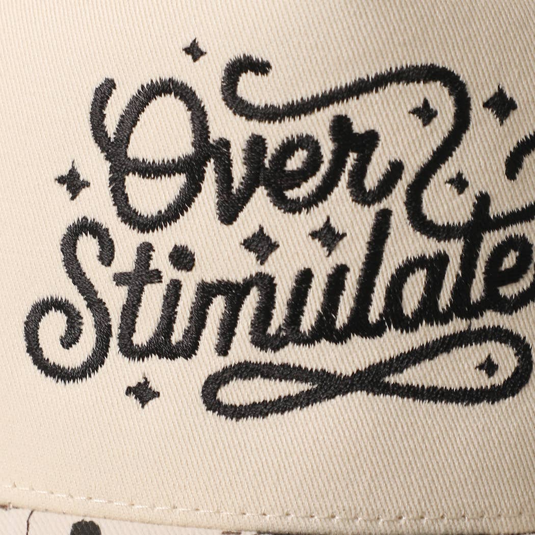 Over Stimulated Embroidered Trucker Hat