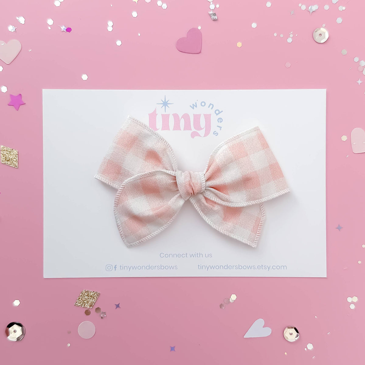 Light Pink Gingham Piggies