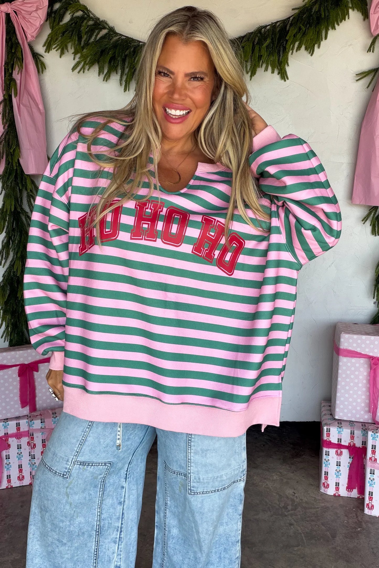 Oversized Preppy Very Merry Pullovers PREO