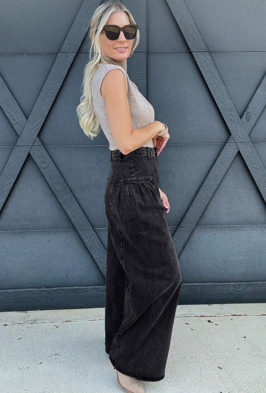 Ellora Pleated + Vintage Wash Denim PreO