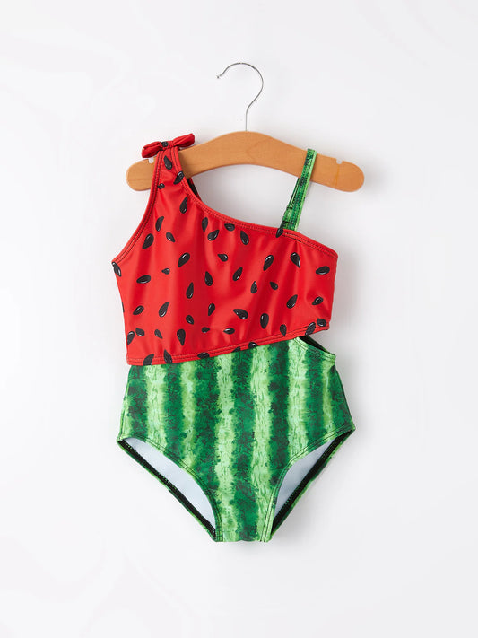 Watermelon Cut Out One Piece Swimmie