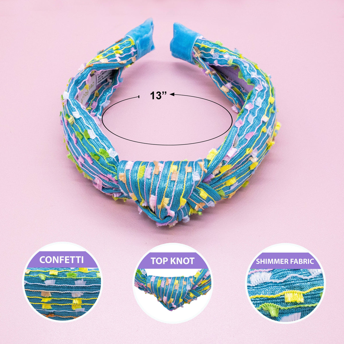 Kids Knotted Confetti Headband