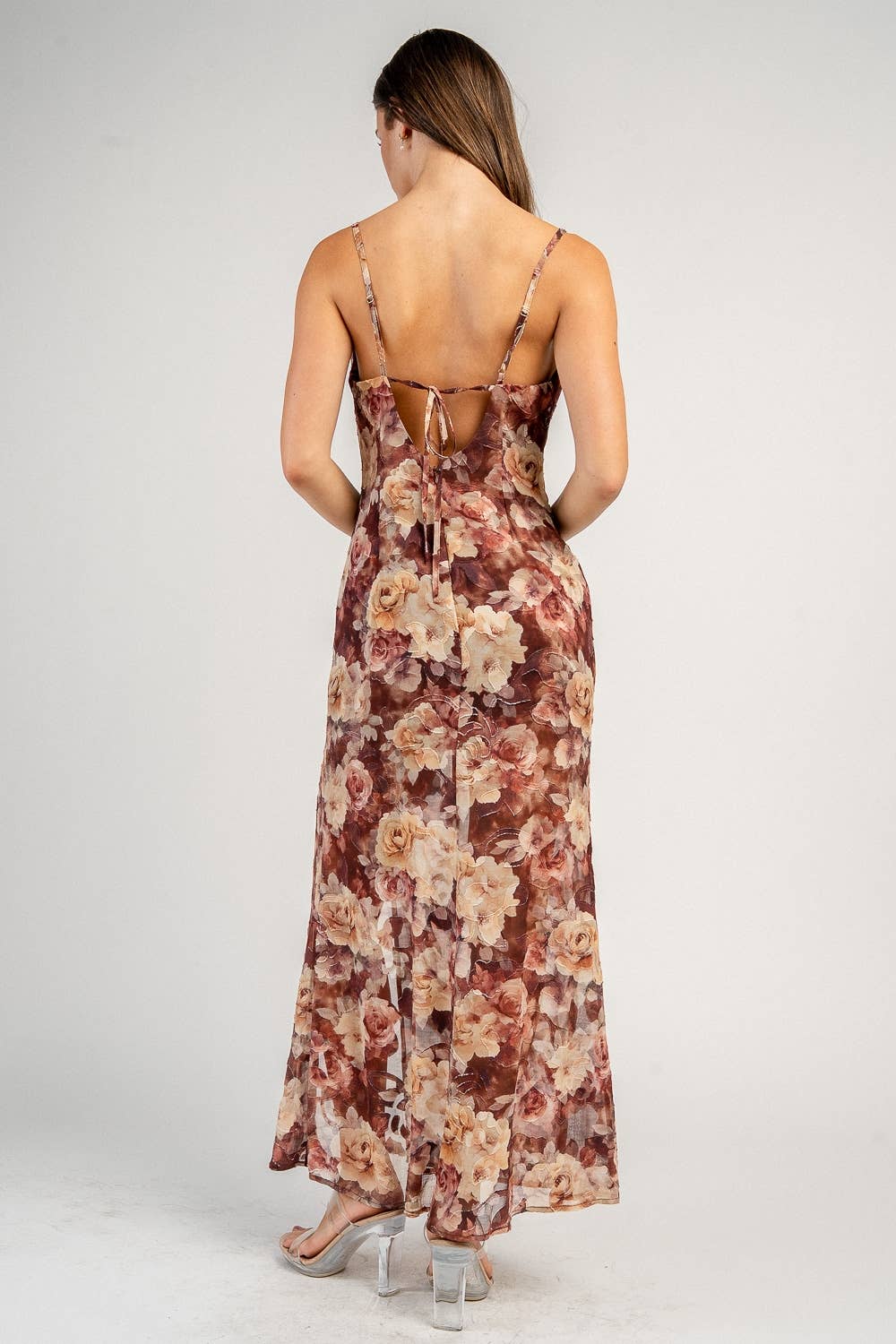 Fallon Floral Cowl Maxi Dress