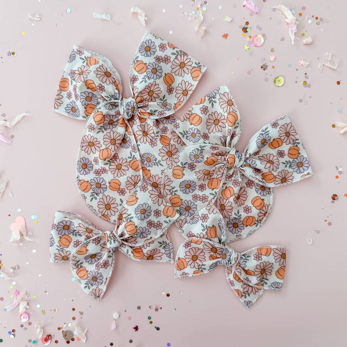 Pumpkin Floral Piggies