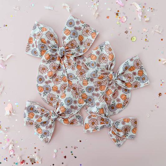 Pumpkin Floral Piggies