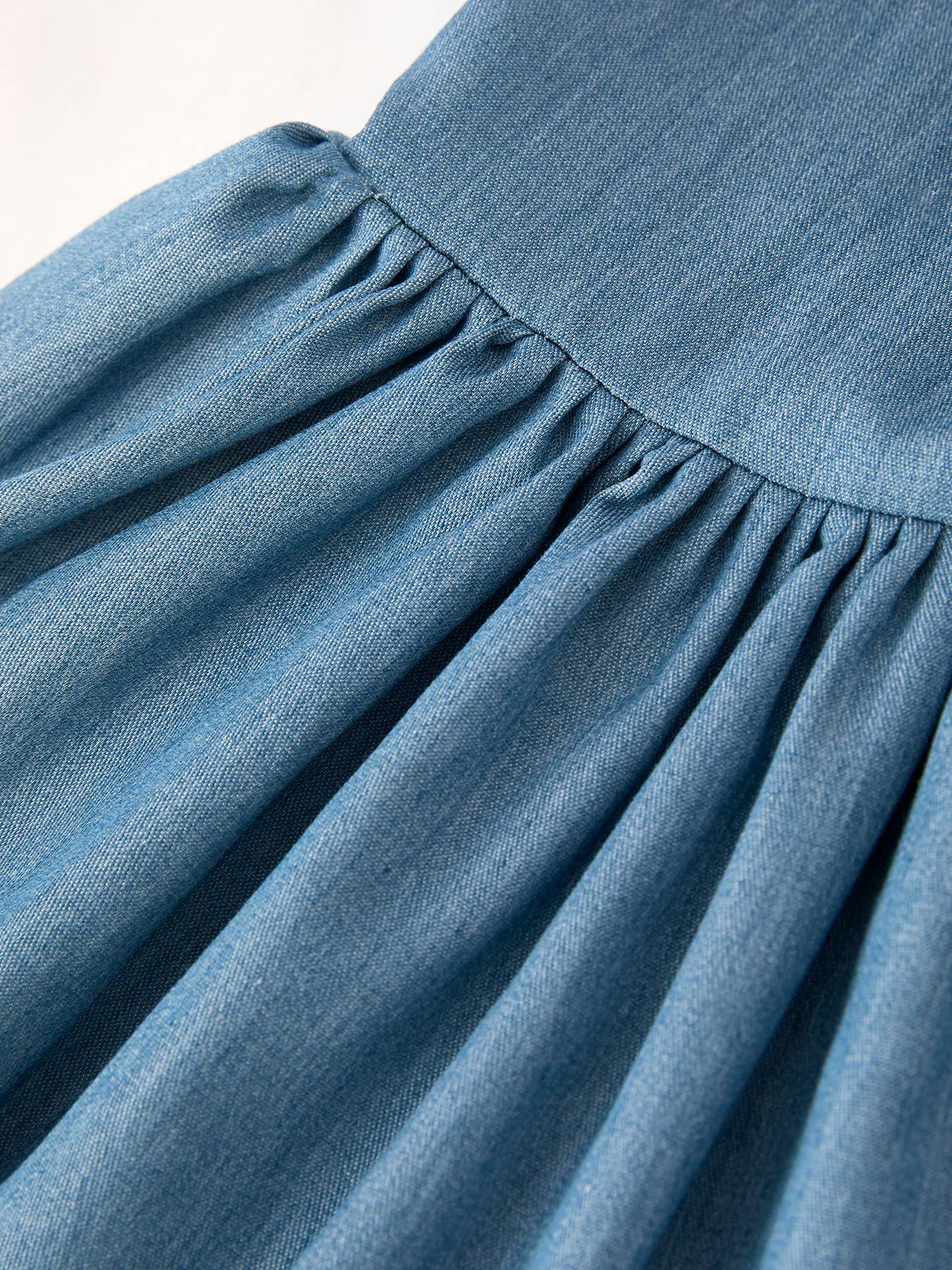 Leila Denim & Lace Girls Dress