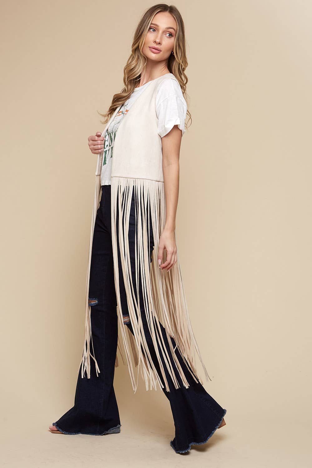 Dutton Fringe Faux Suede Vest