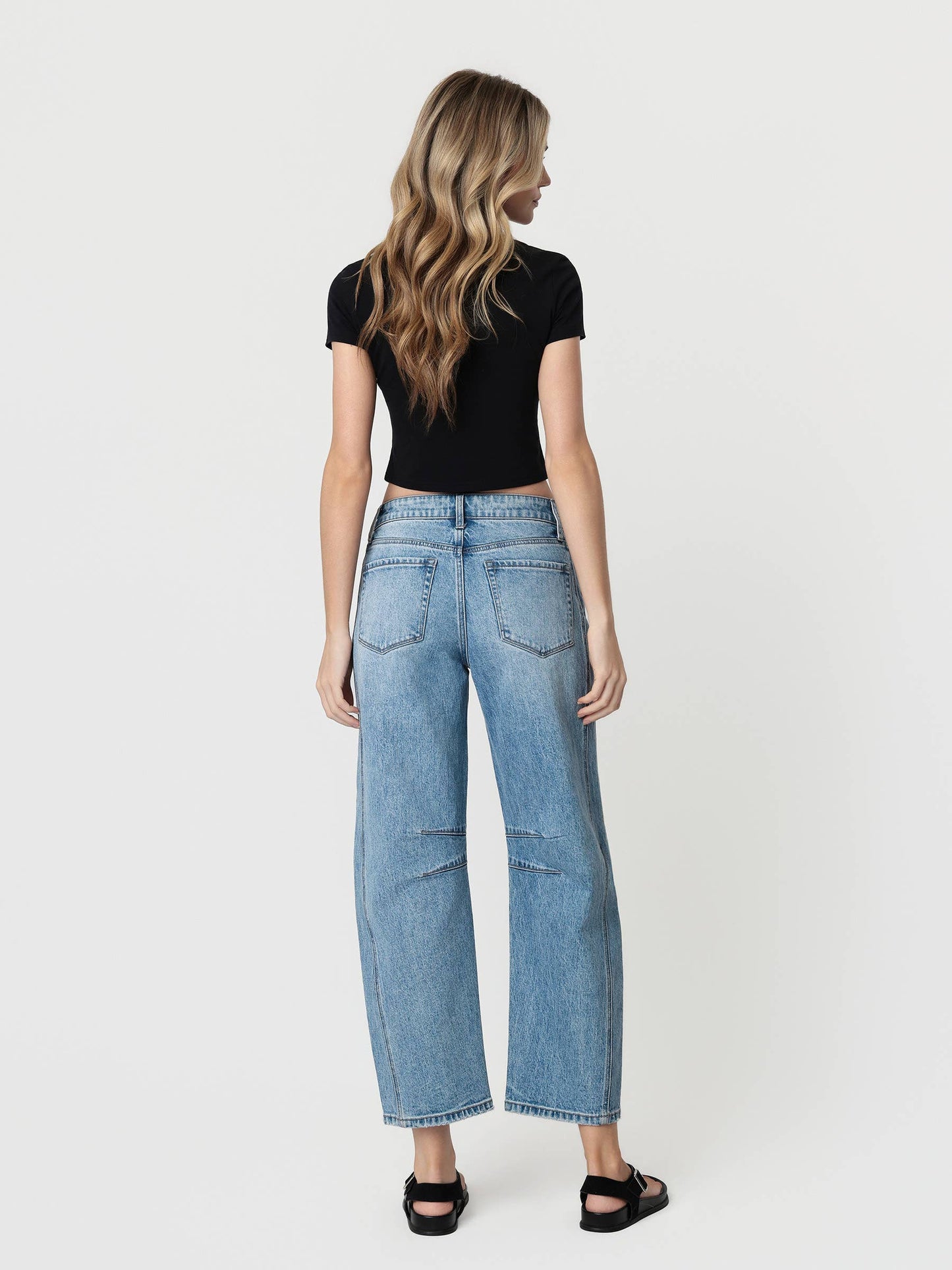 Kylie High-Rise Dart Structured Fit Barrel Denim