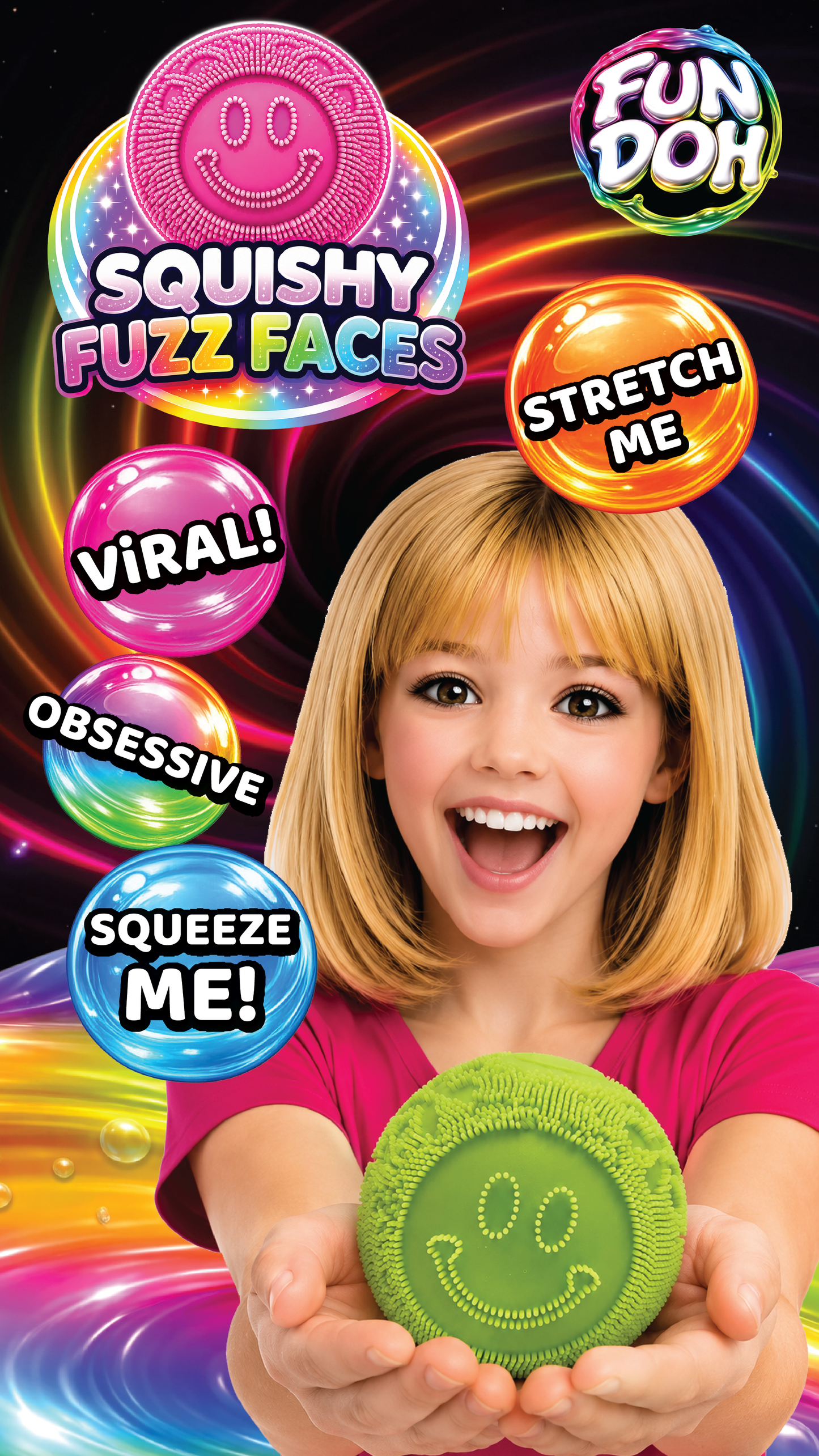 Fun Doh Fuzzy Face Squishy