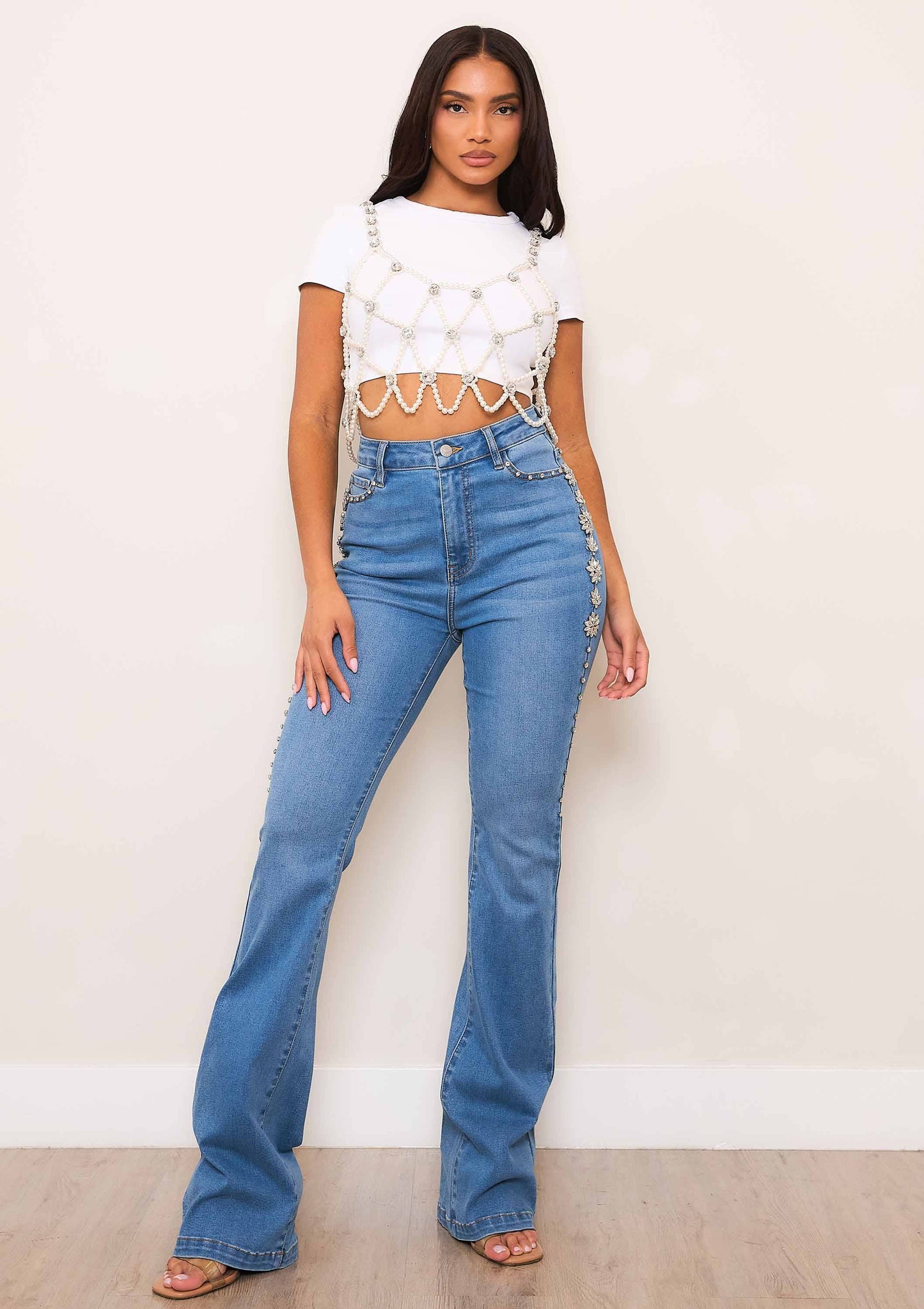 Pearl Jewel Overlay Top