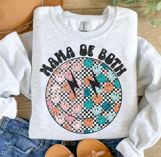 Mama Of Both Smiley Tee