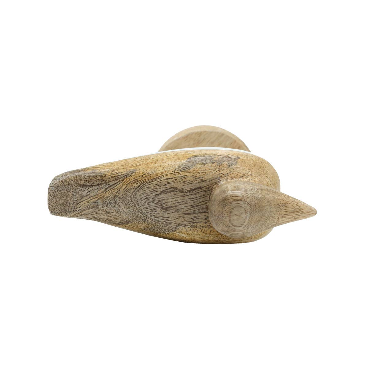 Brooks White Wood Decorative Duck Figure