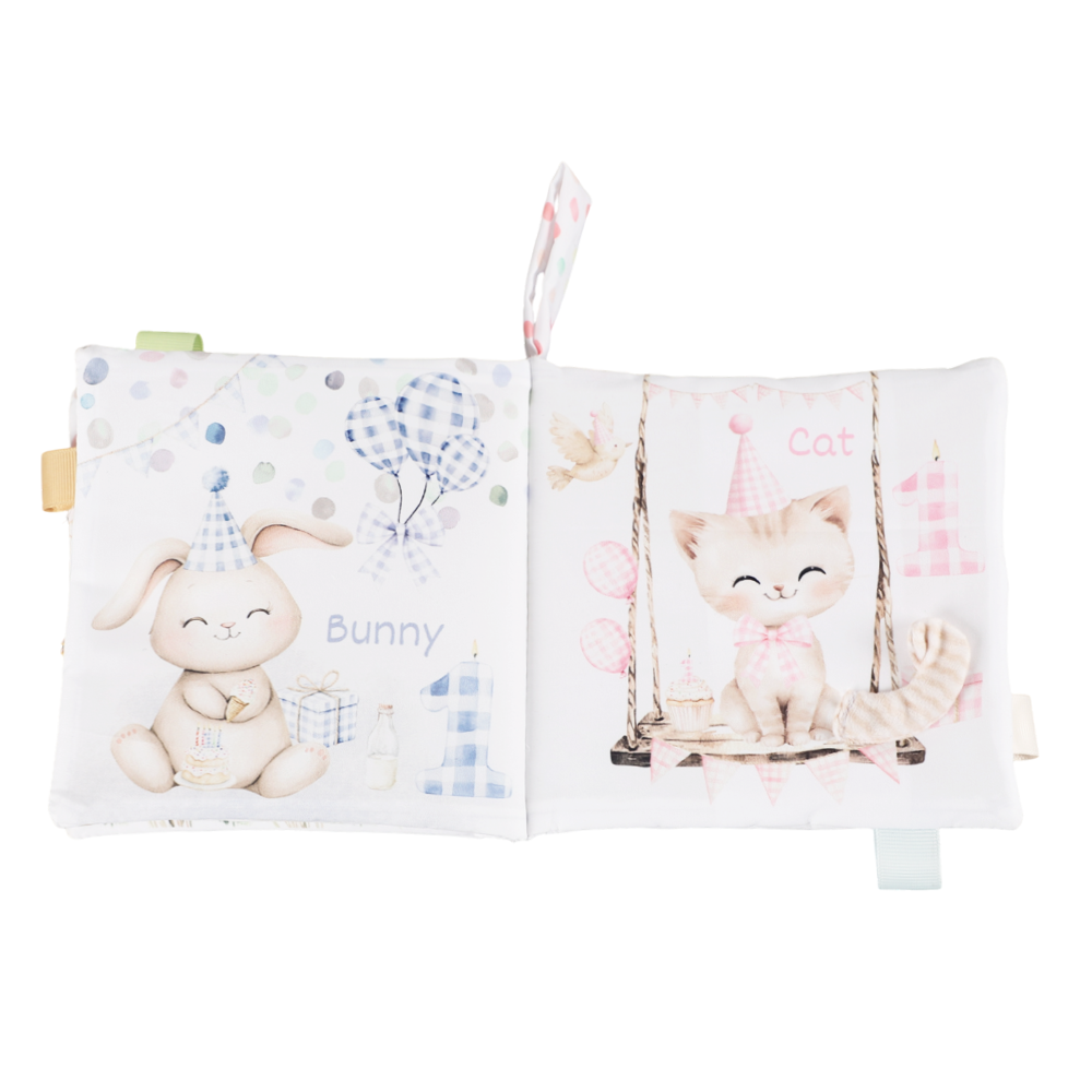 Birthday on the Farm10-Page Crinkle Soft Cloth Baby Book