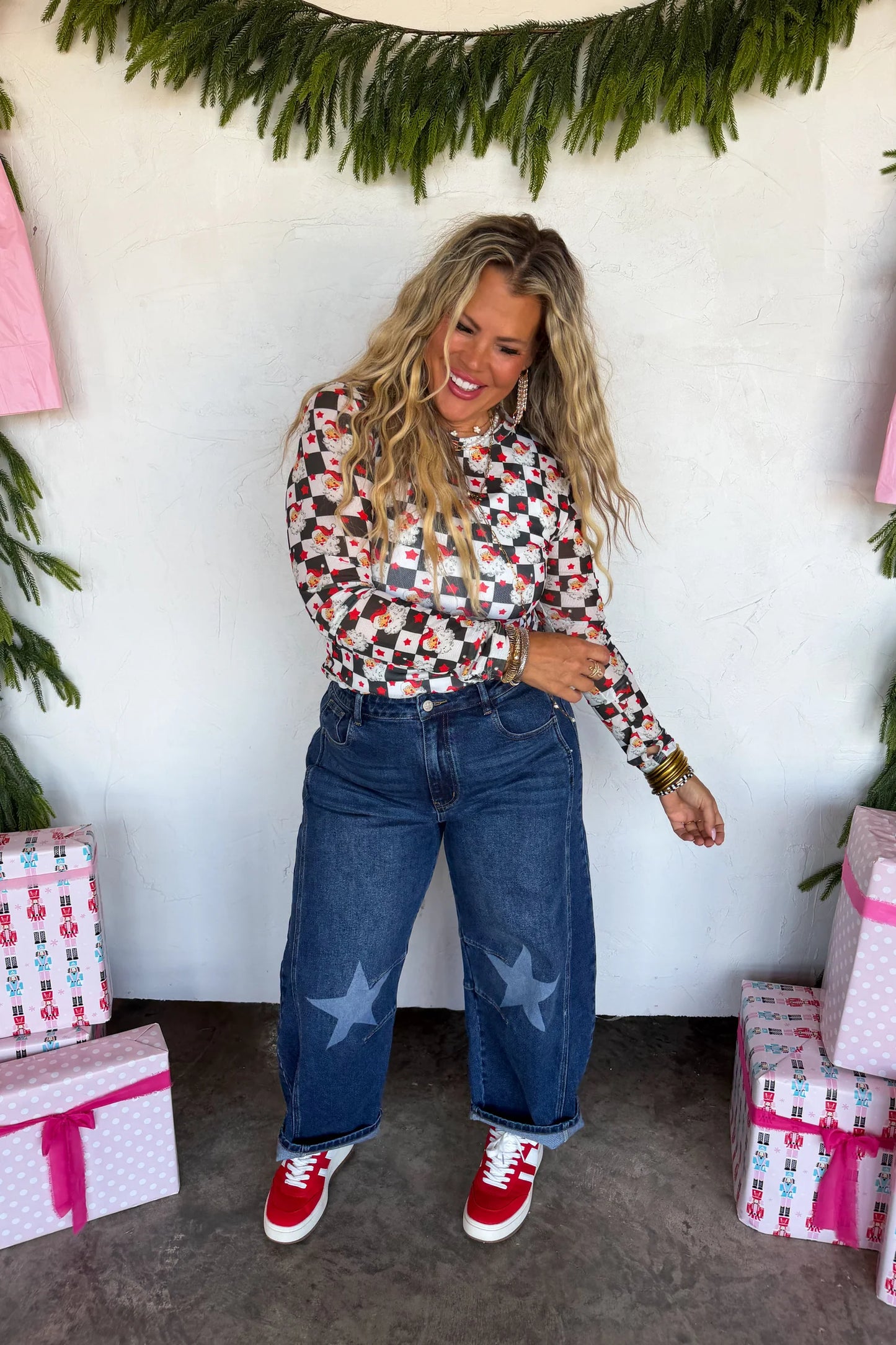 Merry Christmas Mesh Tops PREO