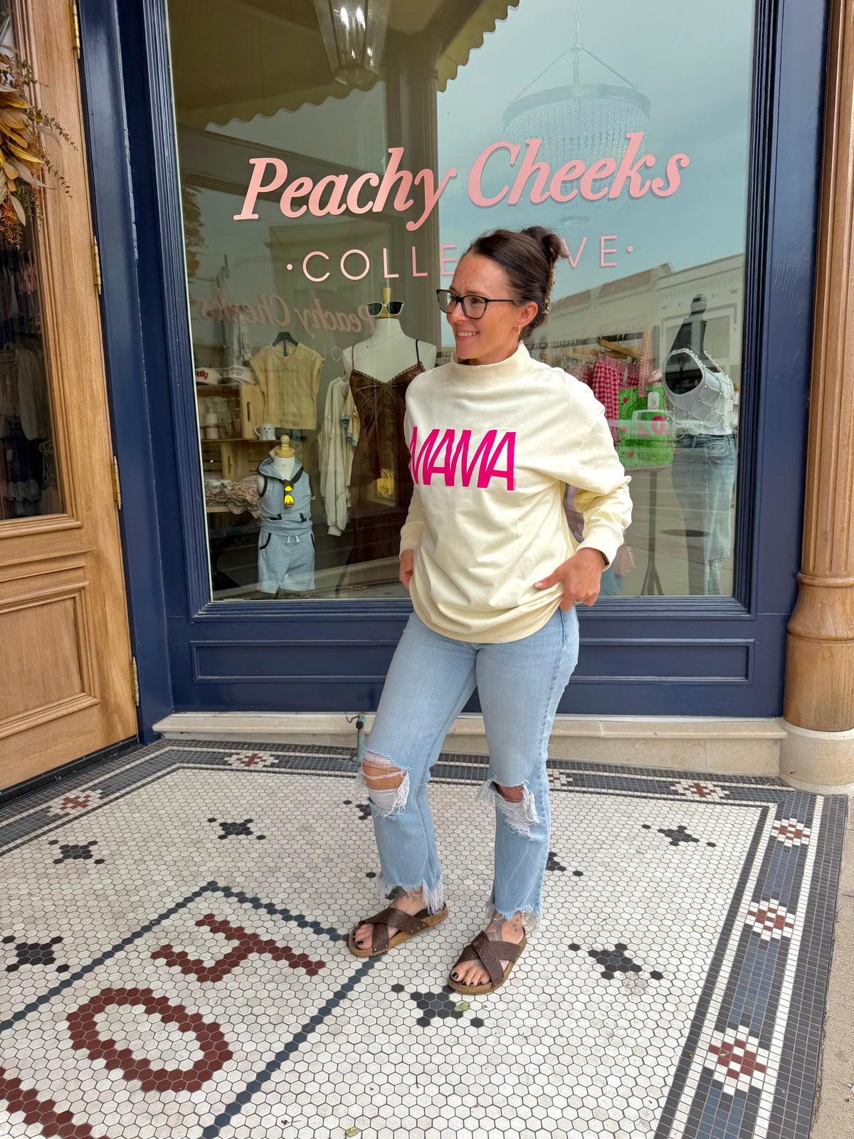 Mama Mock Neck In Ivory