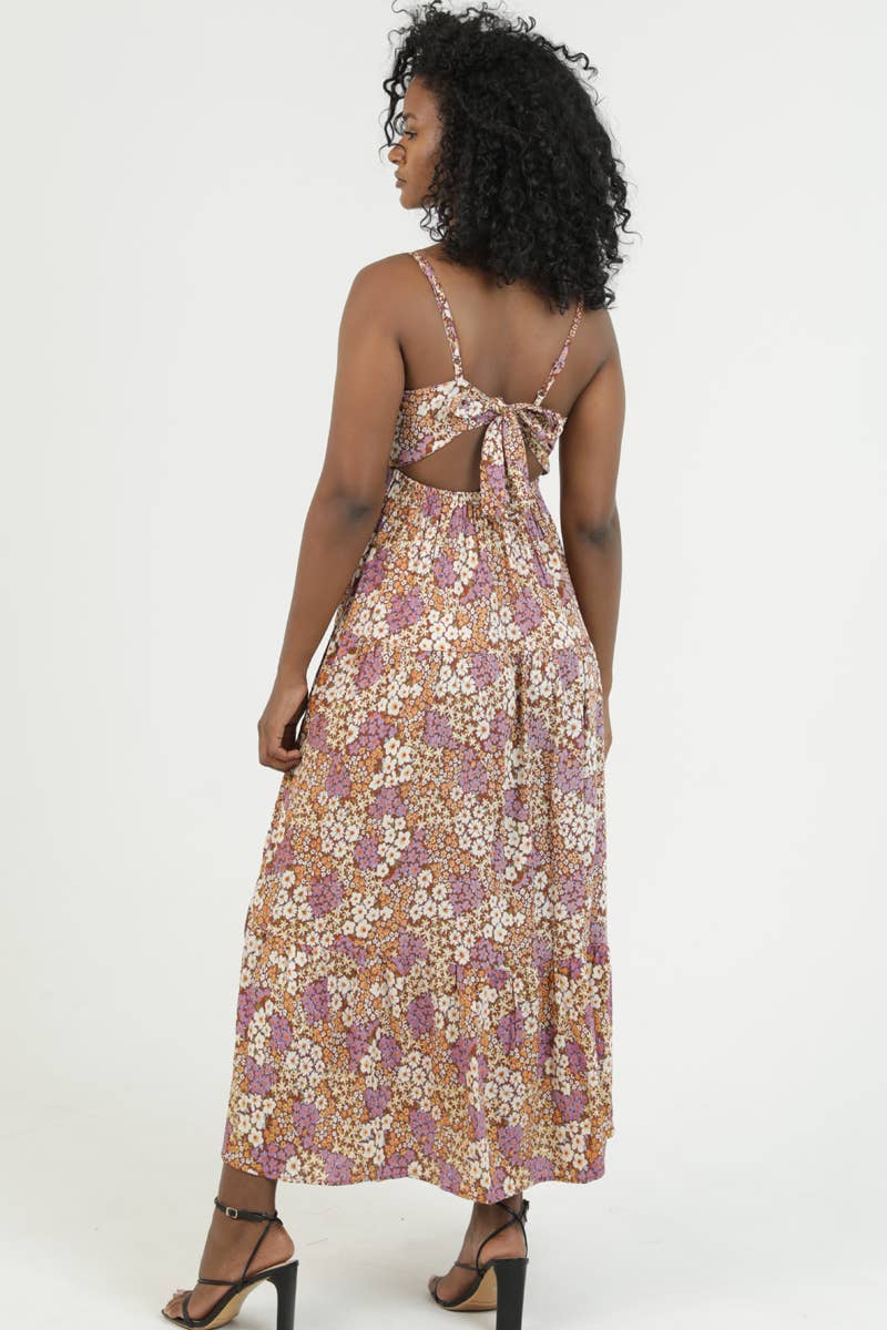 Fallin For Florals Maxi Tie Back Dress