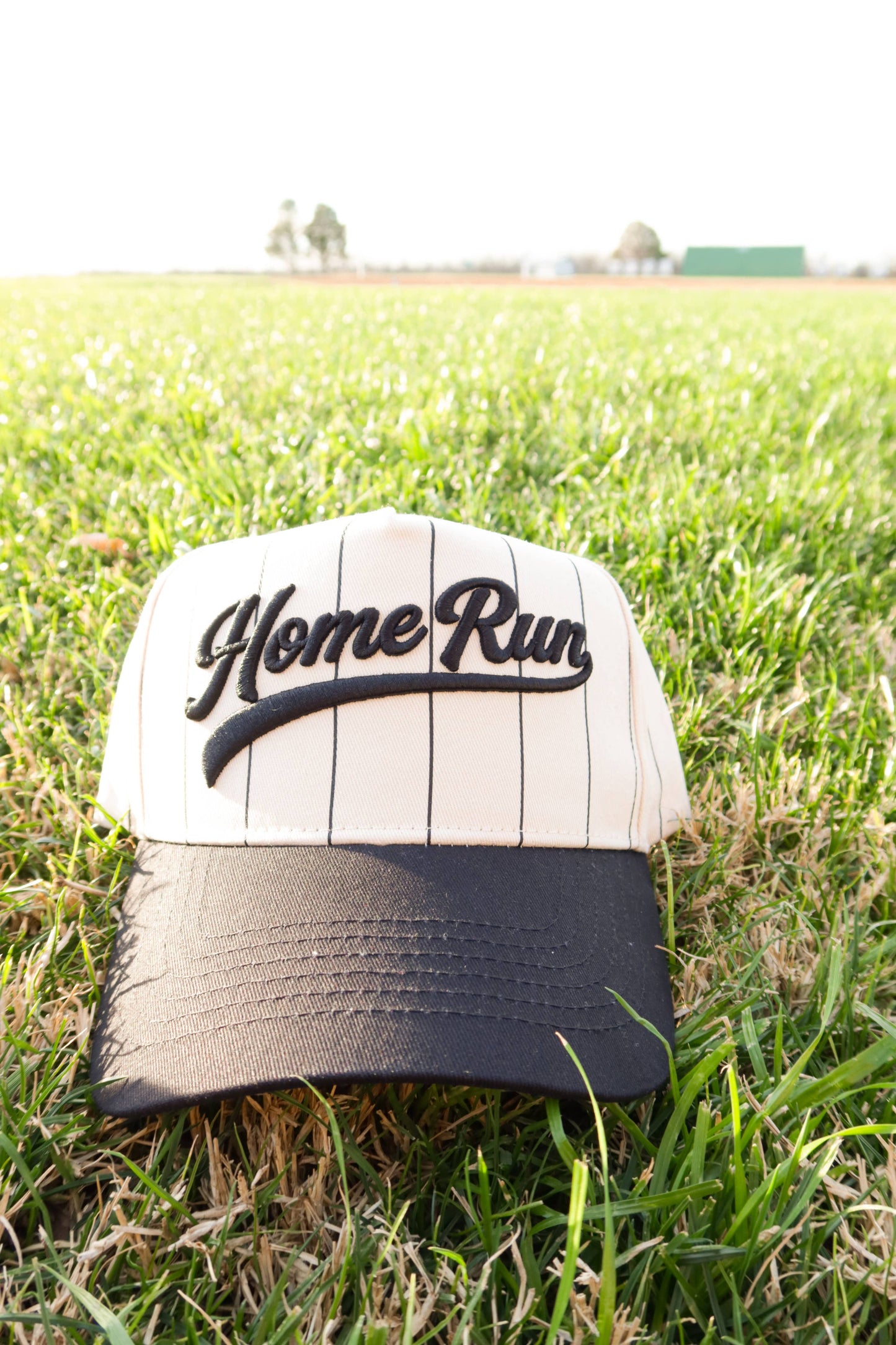 Black Home Run Pinstripe Cap