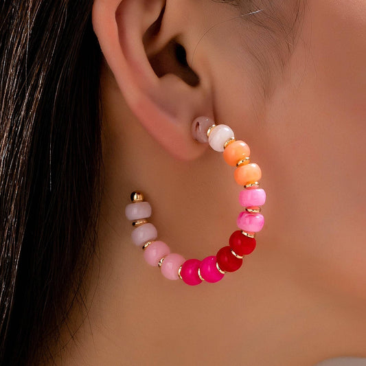Take Me To Spain Beaded Hoops