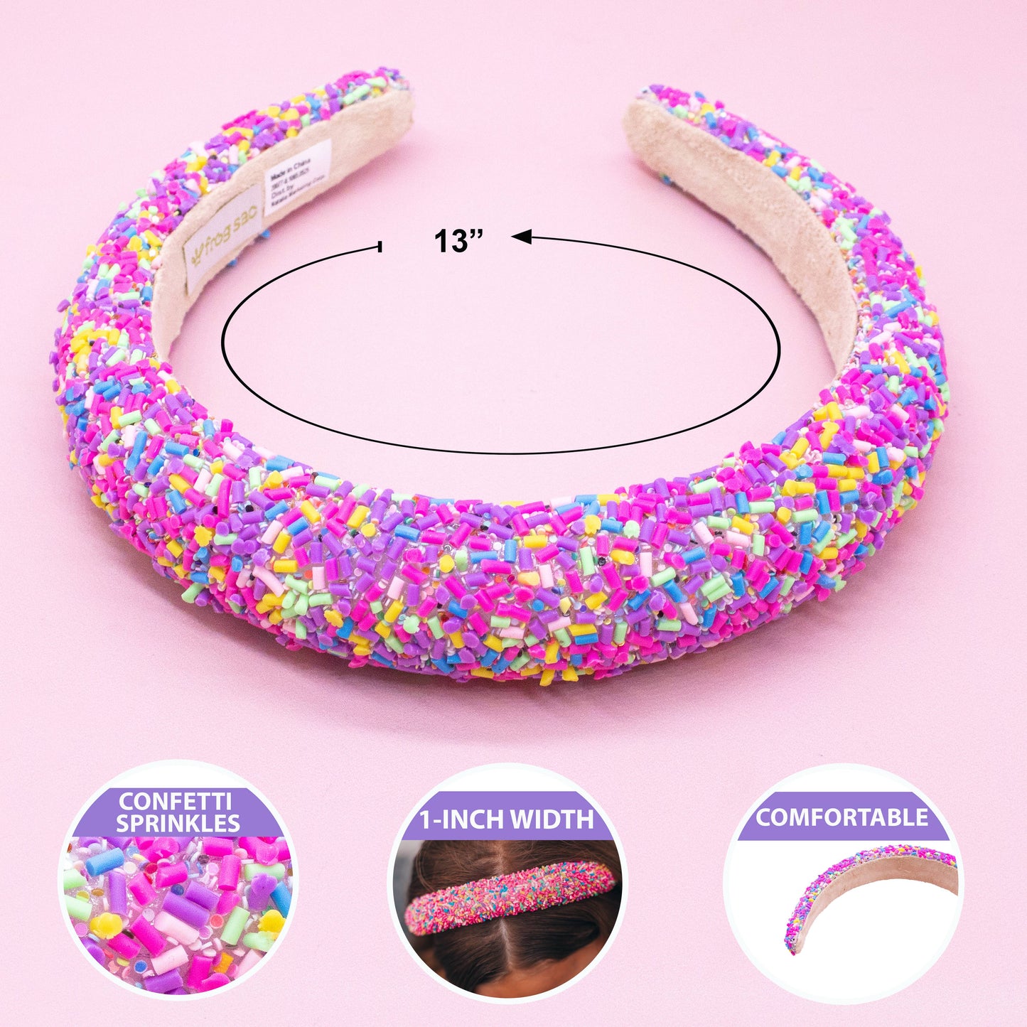 Birthday Padded Sprinkles Headband