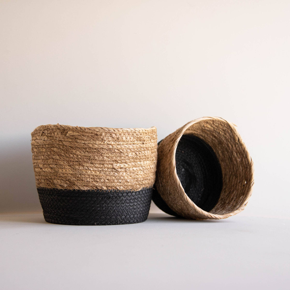 Black & Cattail Storage Gift Basket