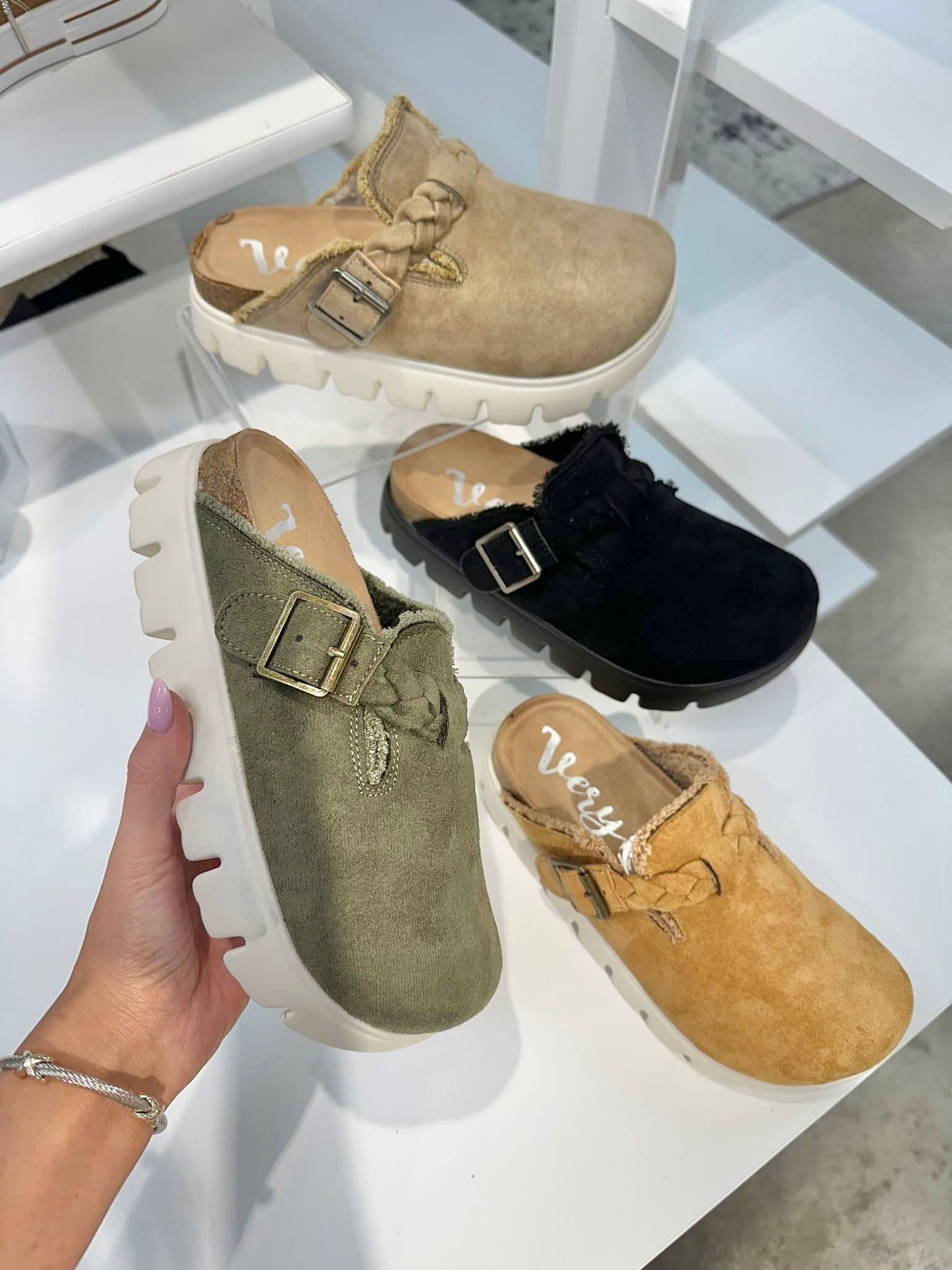 Taupe On The Run Slip-On Platform Clogs RTS