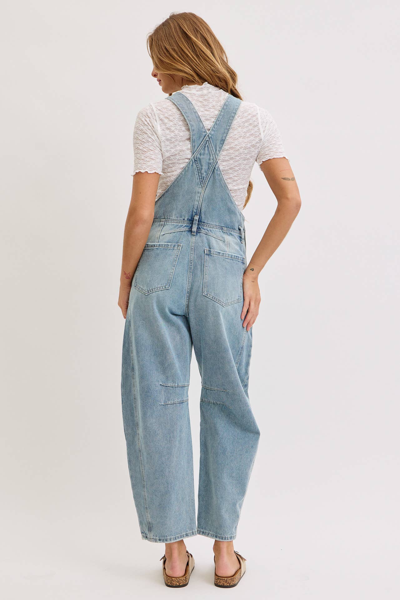 Kristin Barrel Denim Overalls