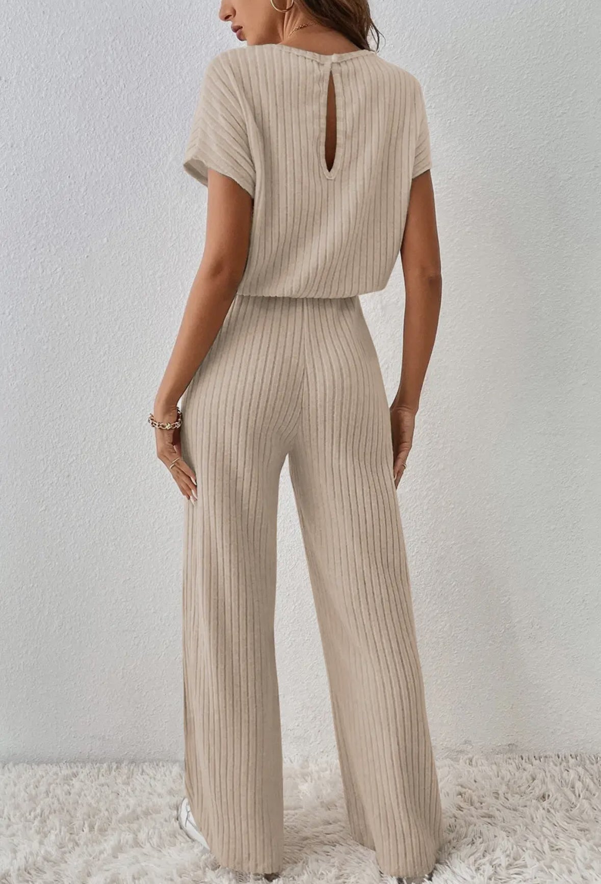 Modern Dreams Ribbed Wide Leg Jumpsuit