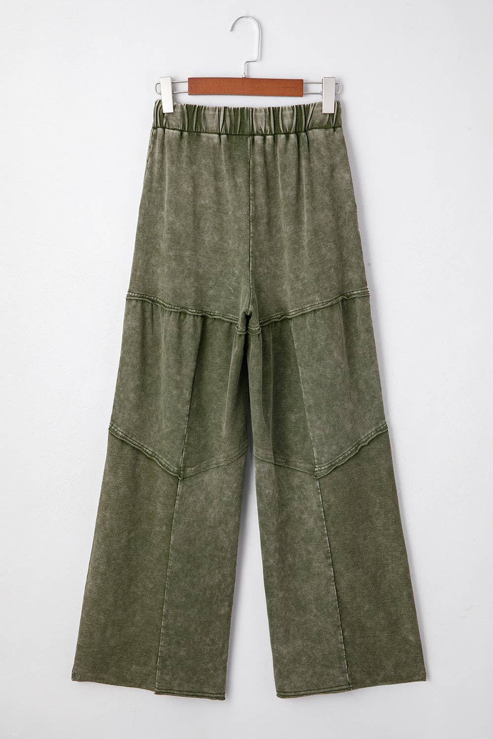 Quinn Mineral Wash Tiered Wide Leg Boho Pant