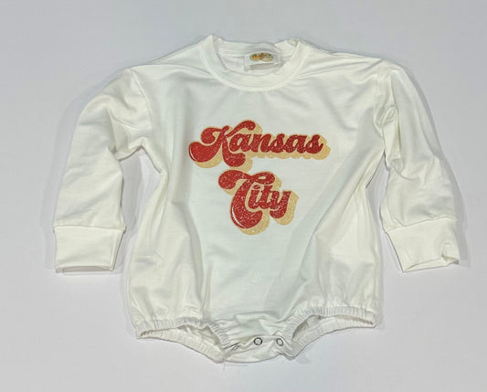 Retro Kansas City Long Sleeve Bubble Onesie RTS