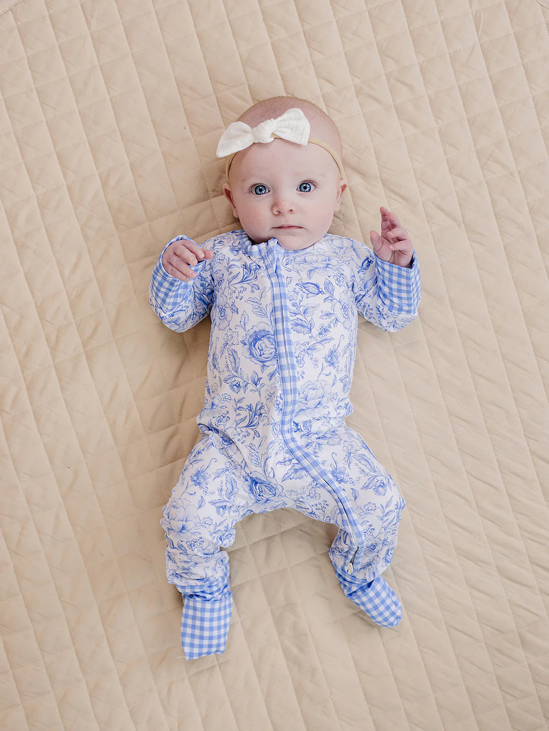 Bamboo Blue Floral Zippy Sleeper