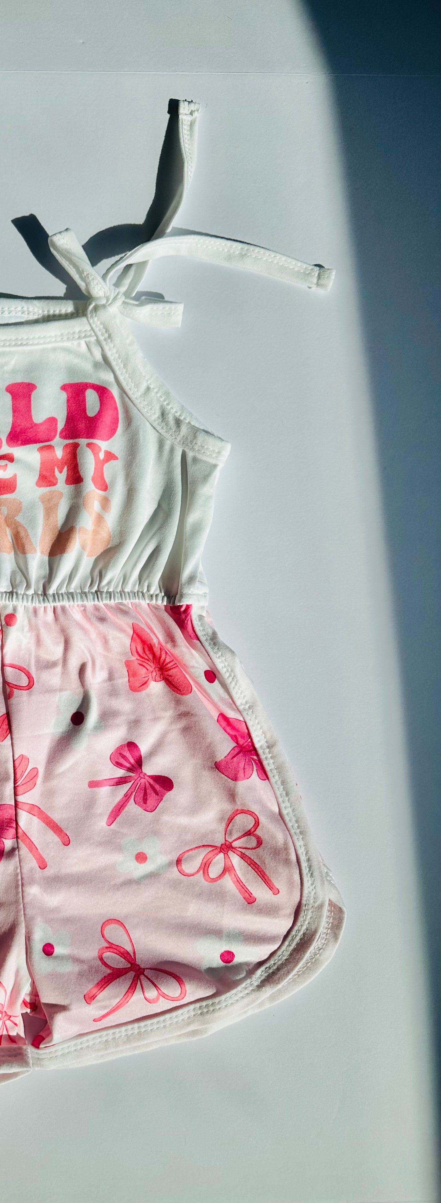 Wild Like My Curls Tie Top Romper RTS