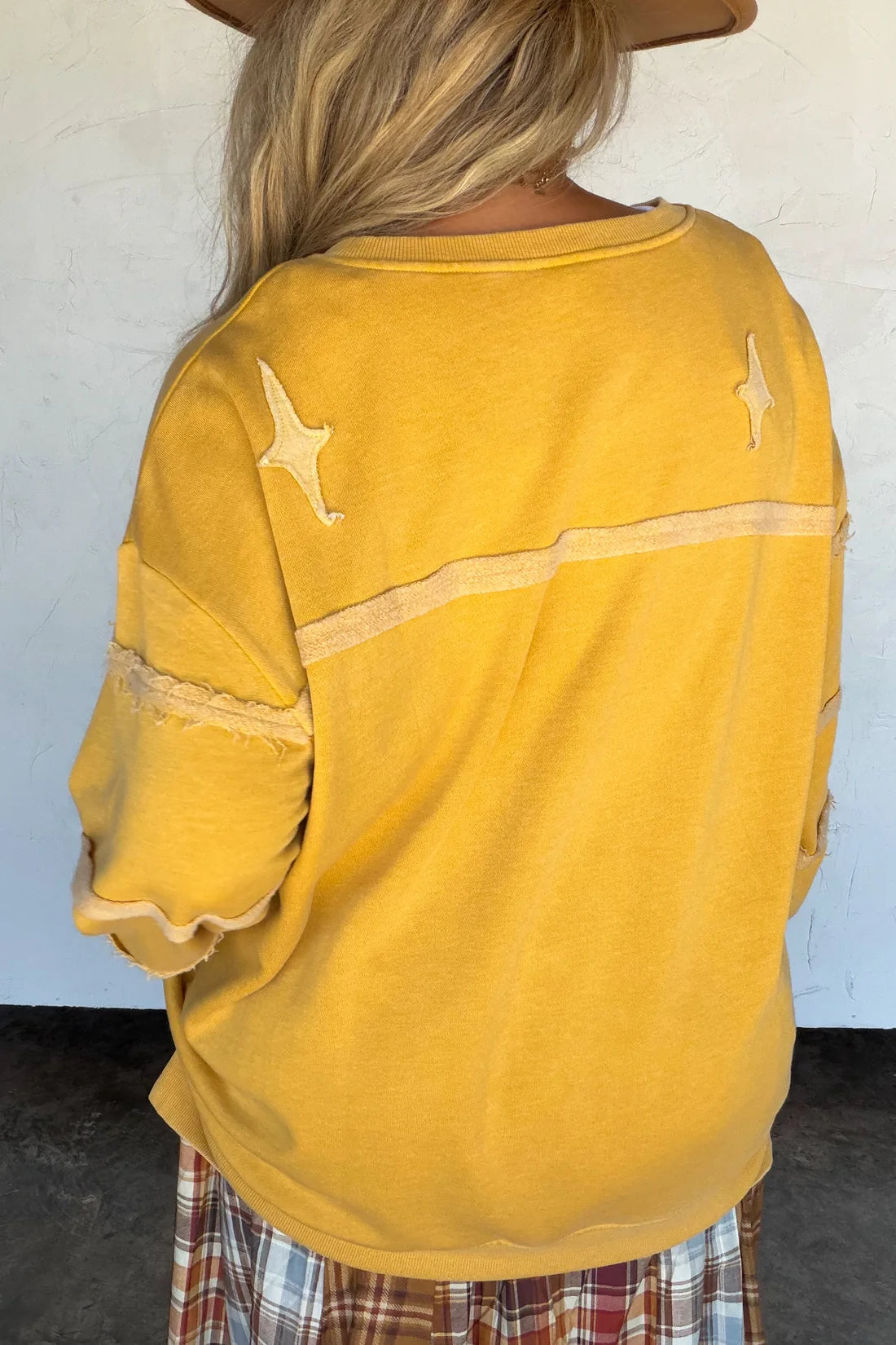 Vintage Washed Thankful Patched Unique Crew PREO