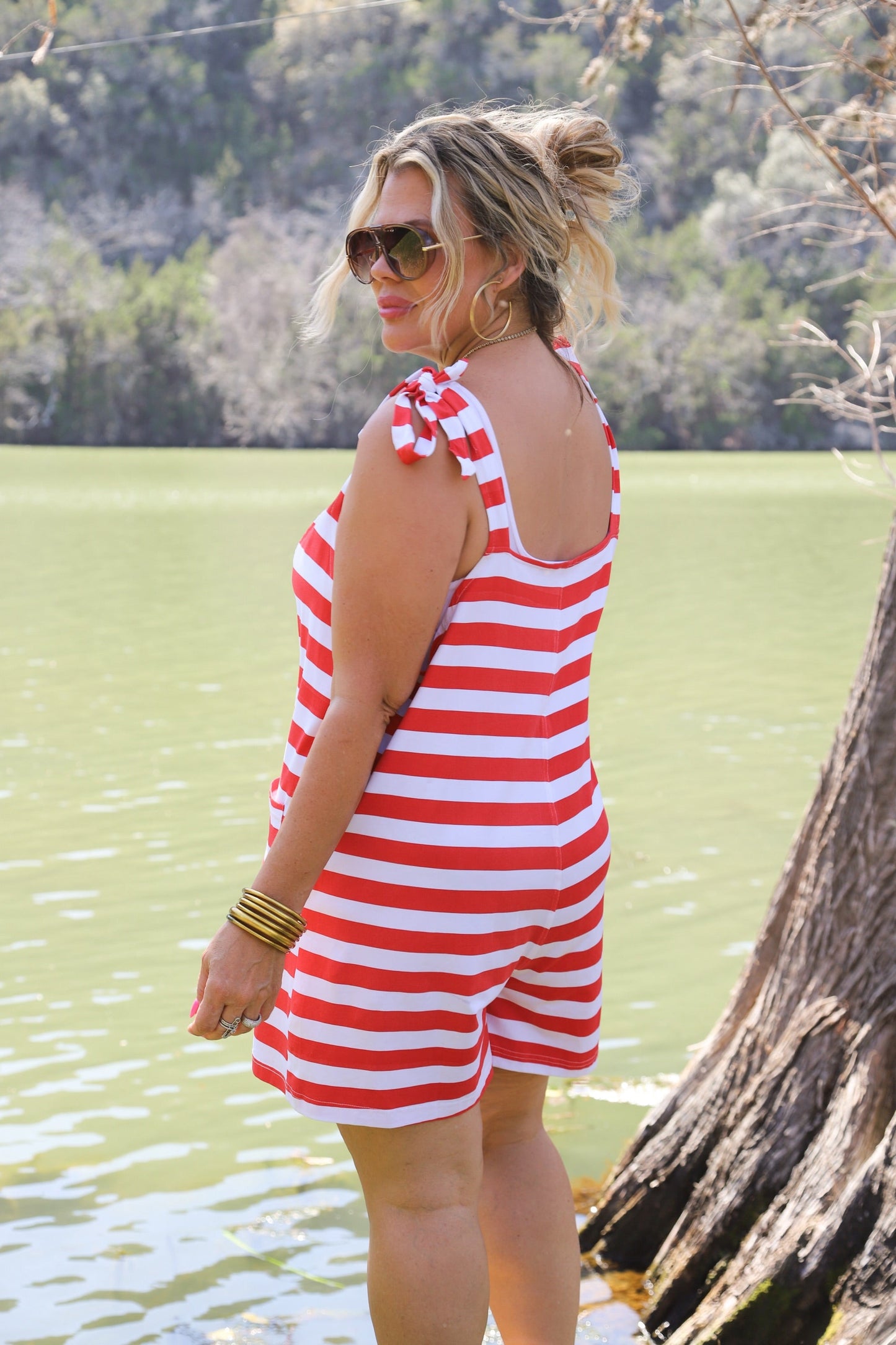 Dominique Stripe Romper
