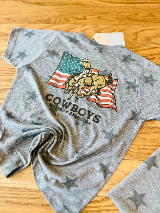Cowboys Ride For America Kids Tee