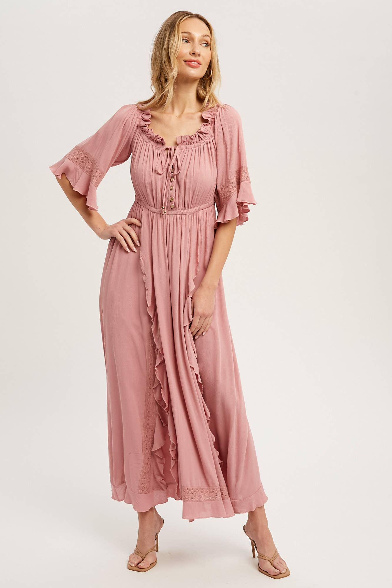 Off The Shoulder Boho Maxi Dress