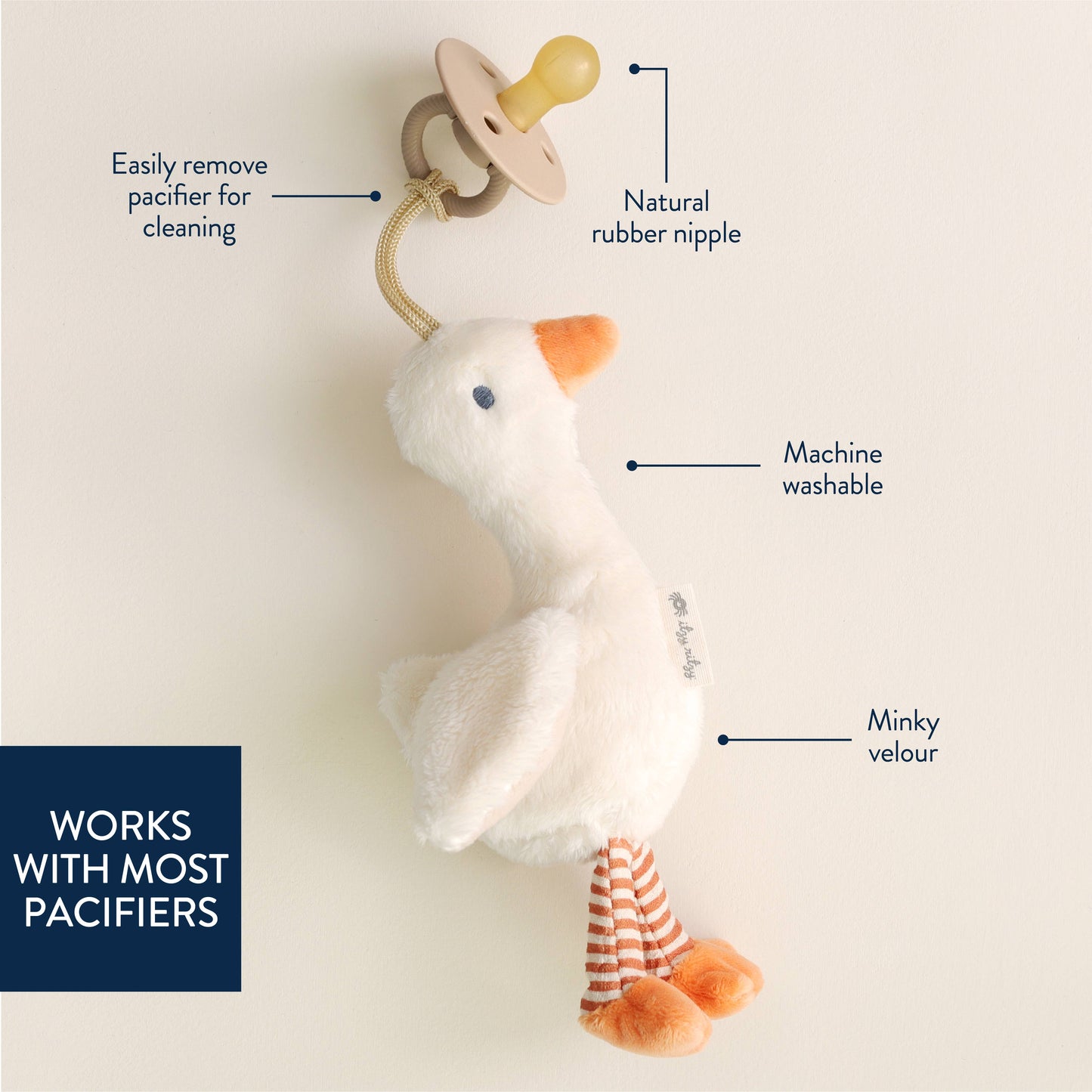 Itzy Bitzy Pal Natural Rubber Pacifier & Plush