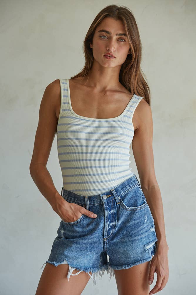 Sicily Spandex Ribbed Bodysuit