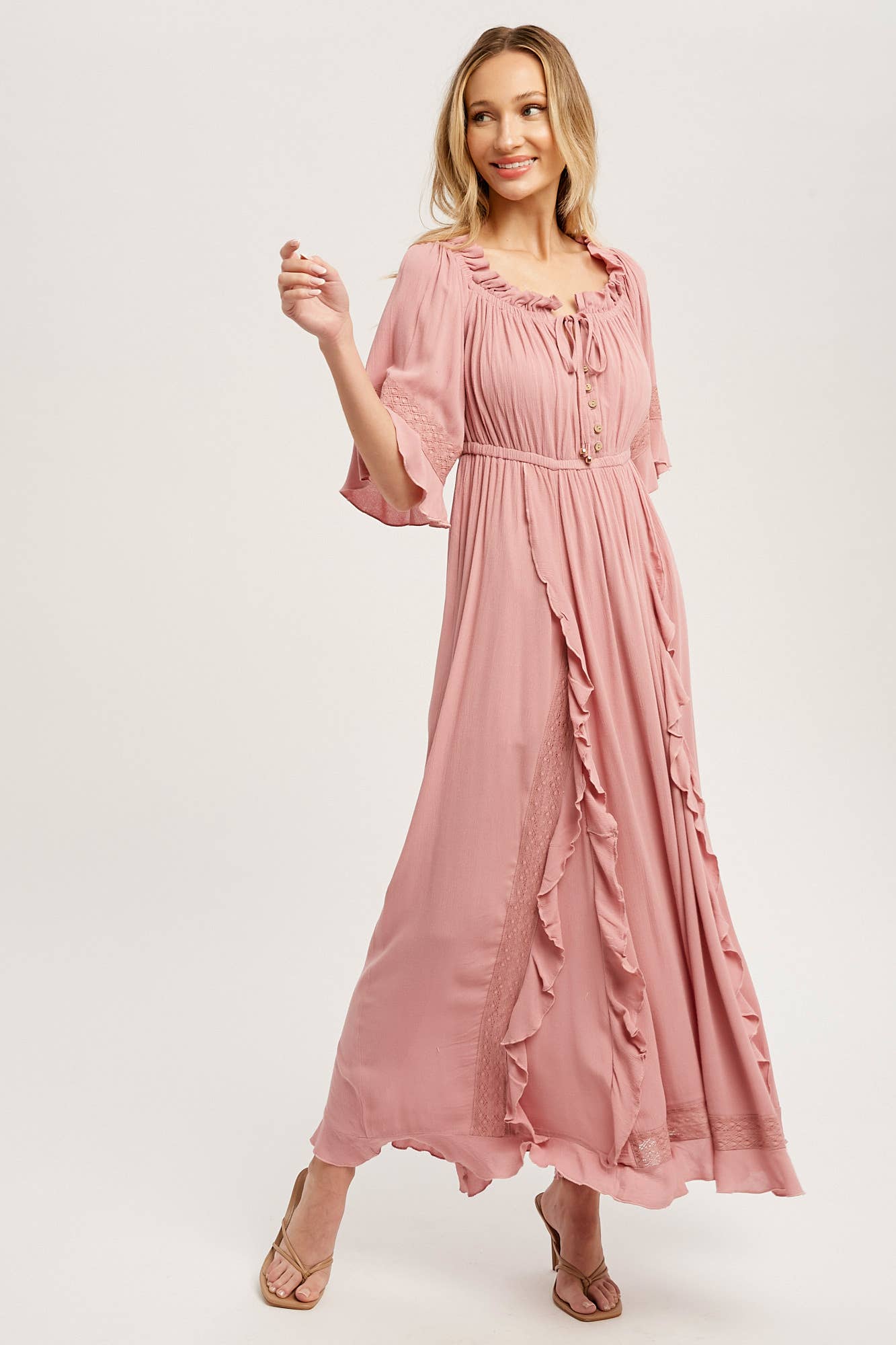 Off The Shoulder Boho Maxi Dress