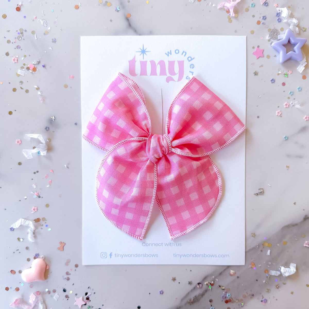 Pink Gingham Piggies
