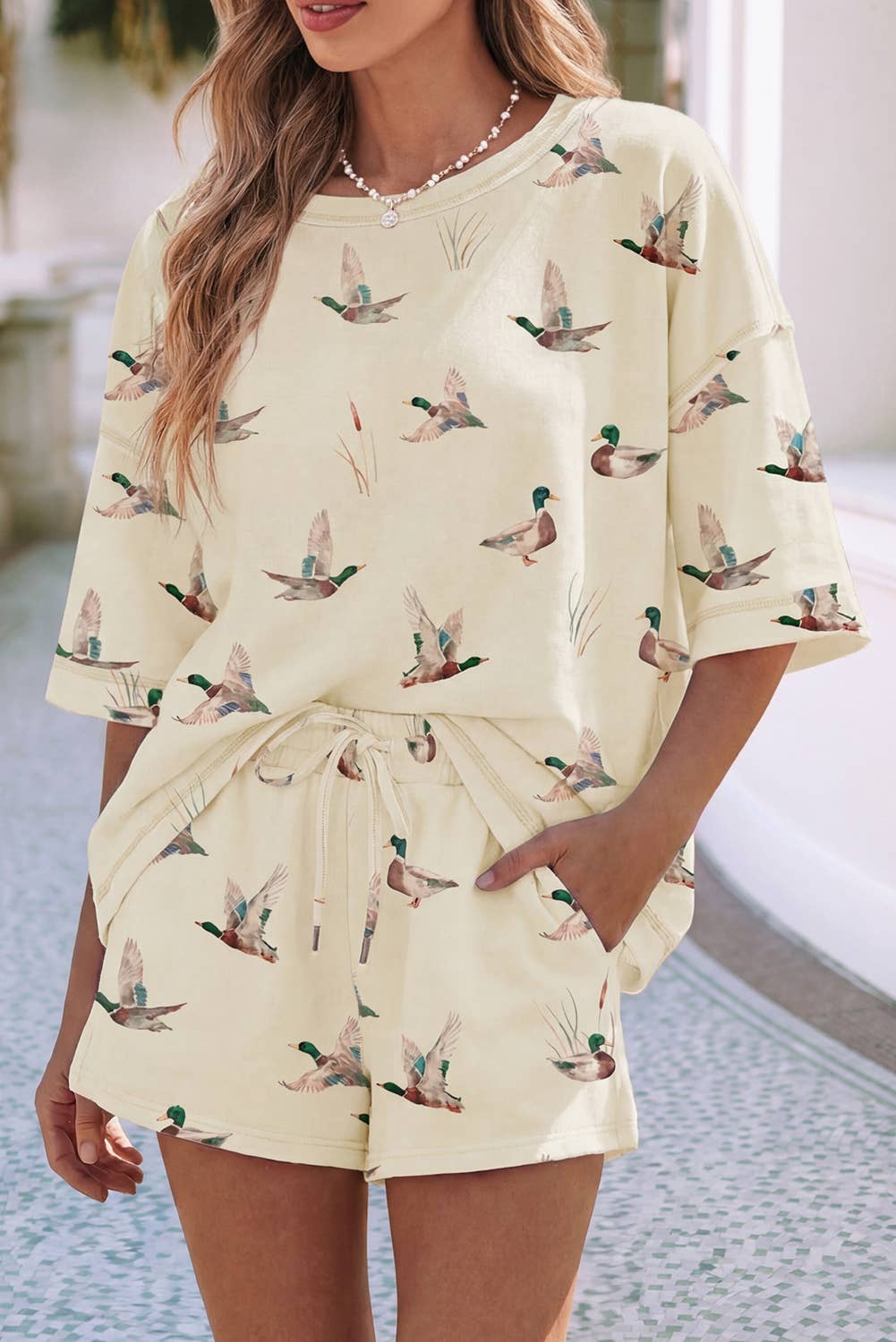 Mallard Duck High Waist Shift Set