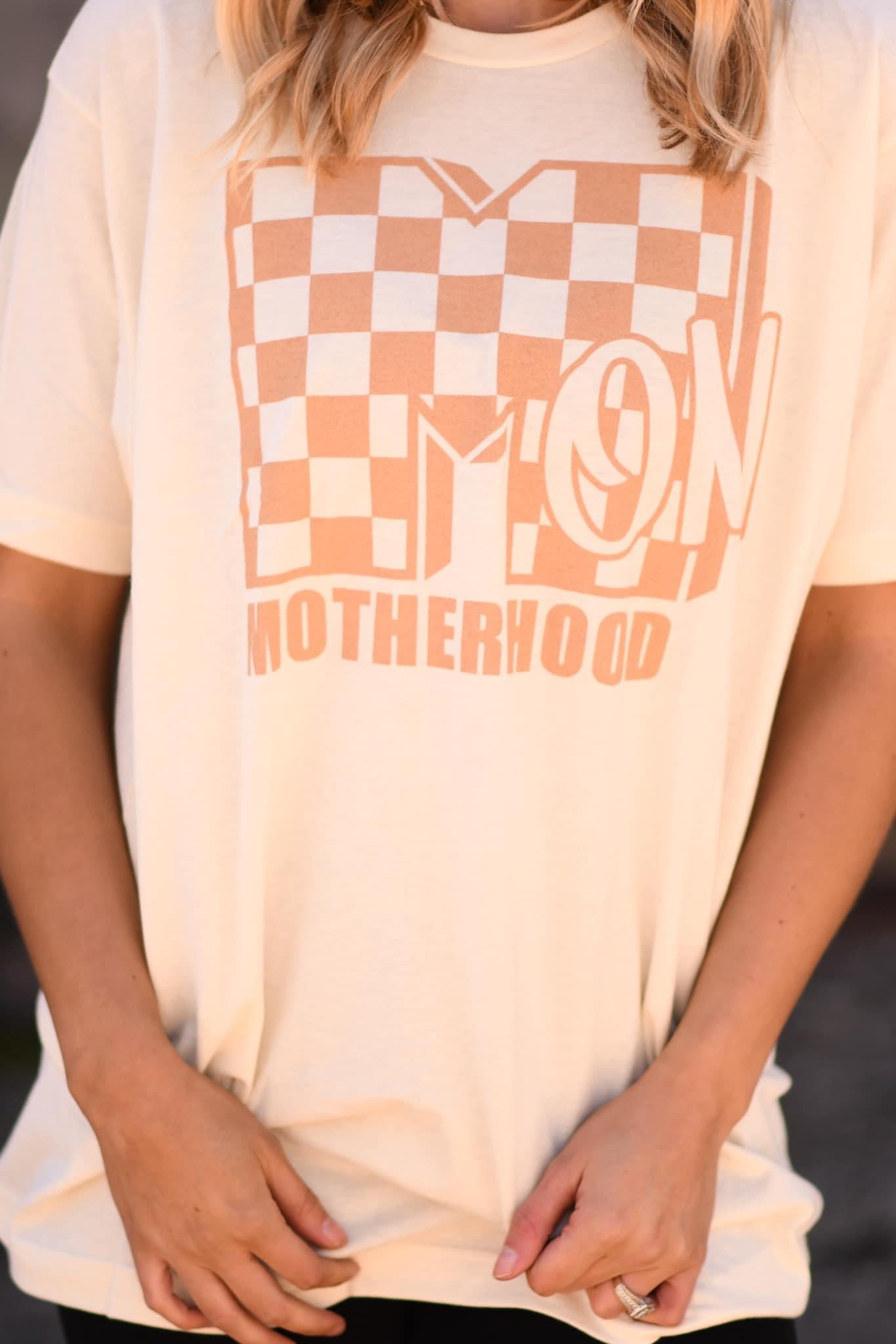 Nostalgic Neutral Check MTV Motherhood Tee