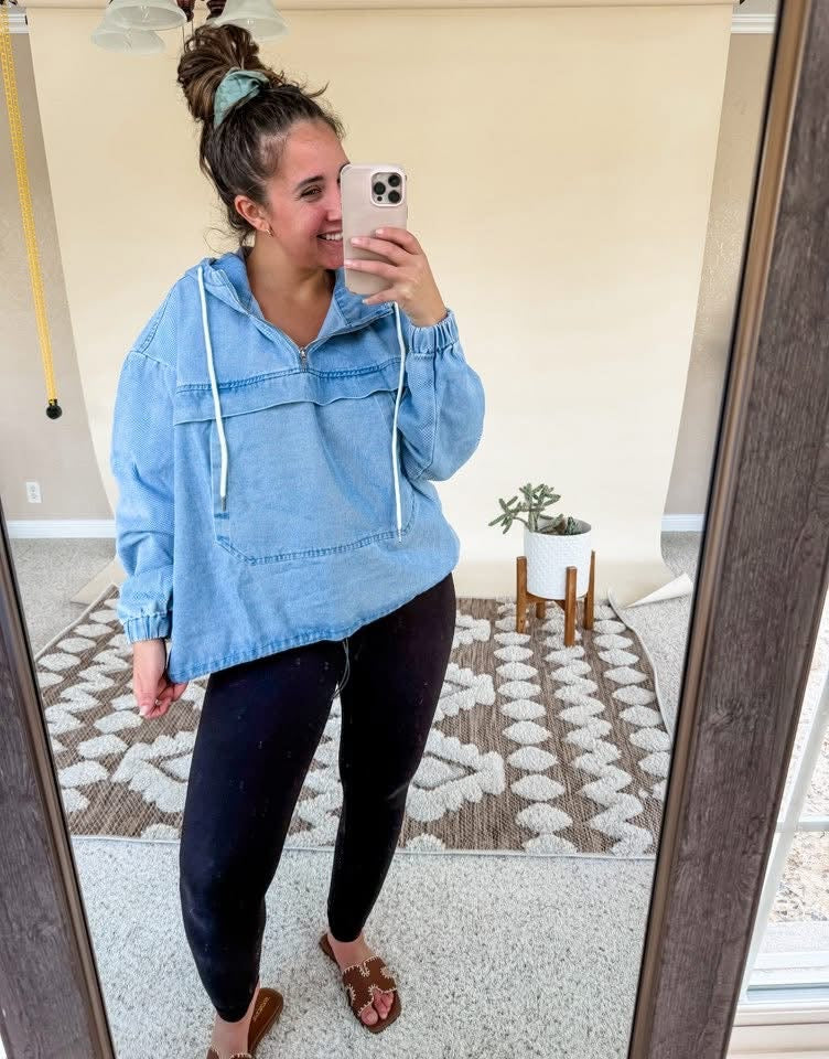 Watkins Washed Denim Hoodie