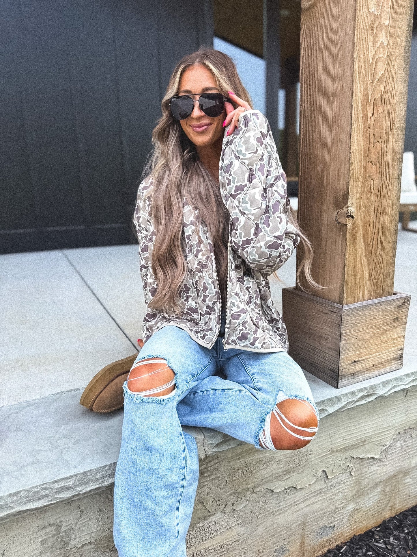 Carley Cozy Cloud Duck Camo Puffer Jacket