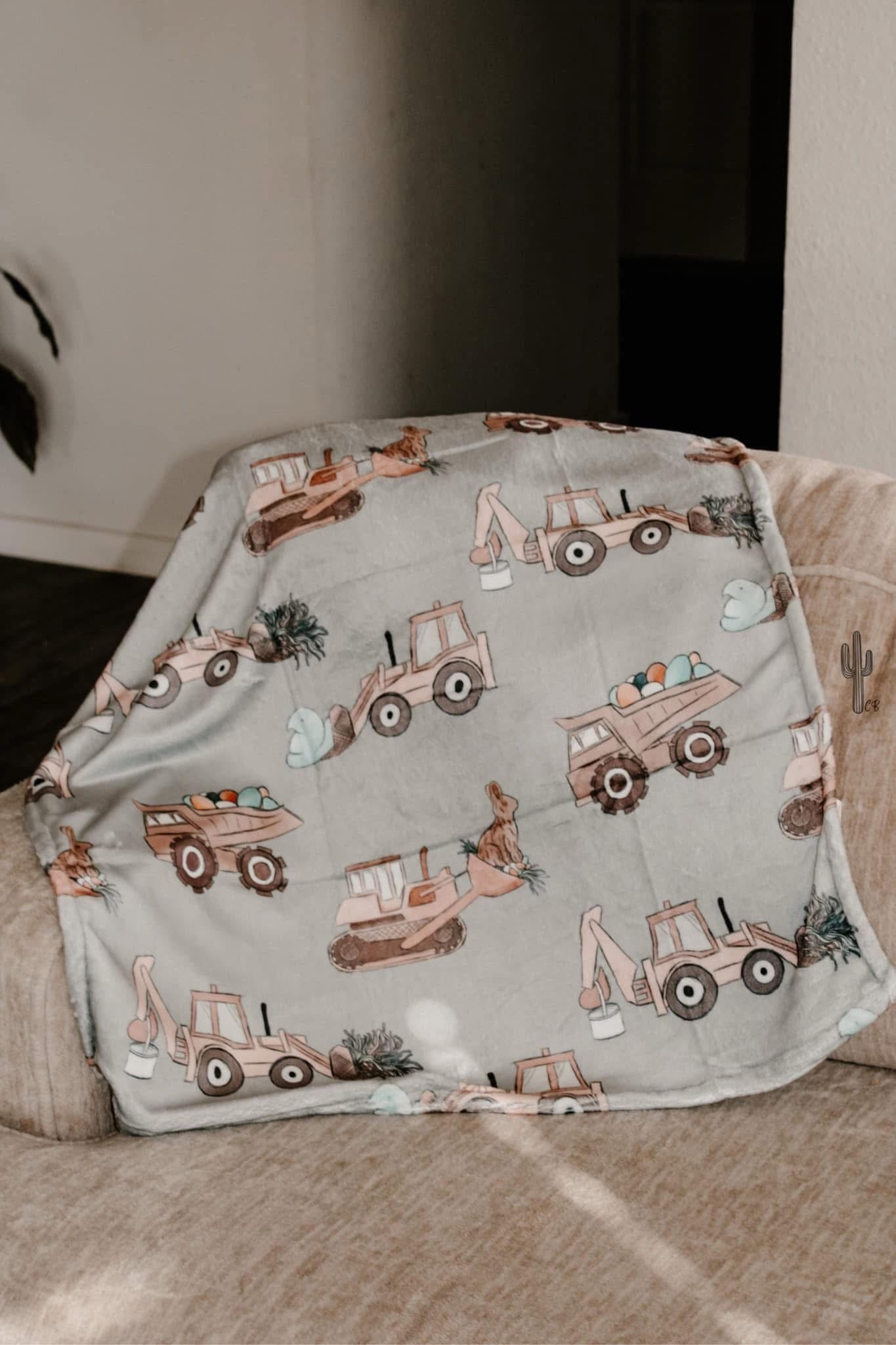 Kids Easter Eggs Machines Plush Throw RTS