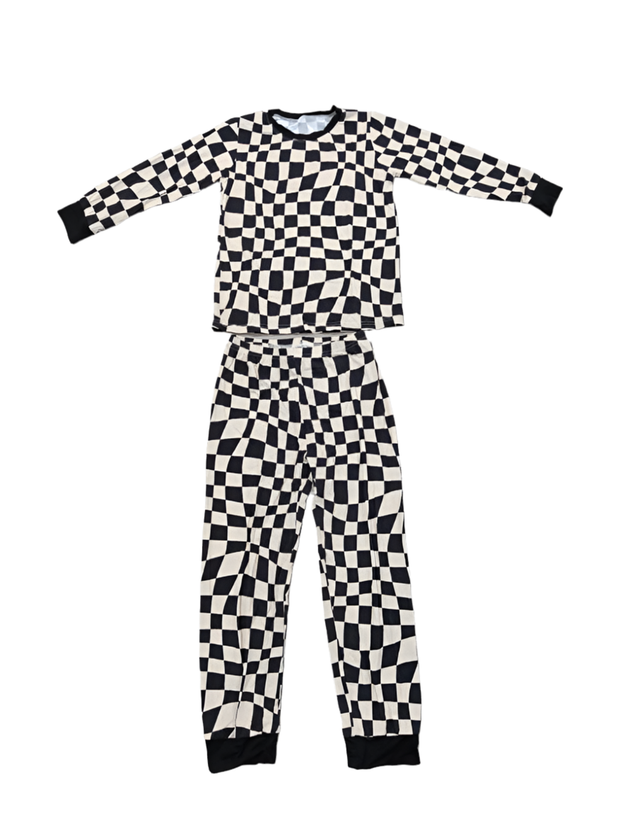 Trippy Check Bamboo 2-Piece Sleep Set