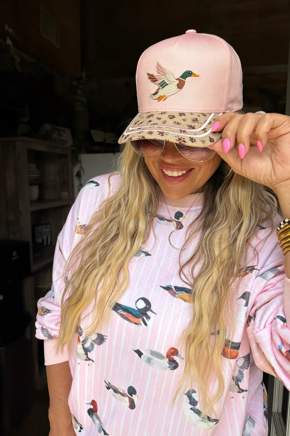 Pinstripe Duck Crew Pullover