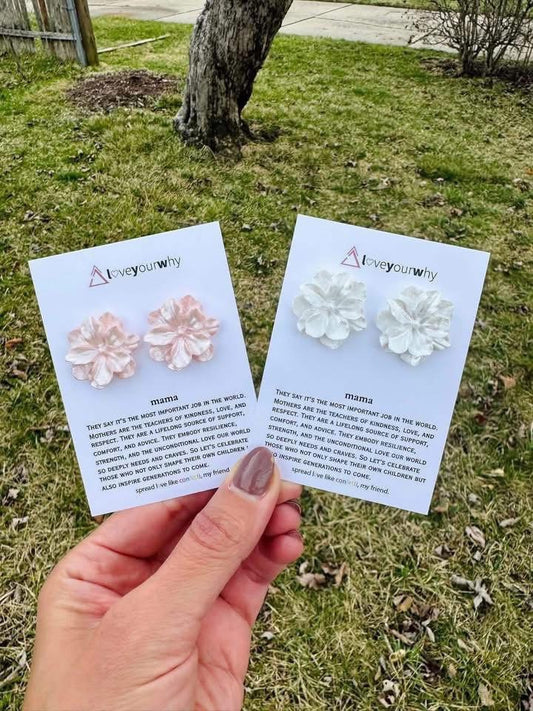 Mama Petal Earrings - Ivory