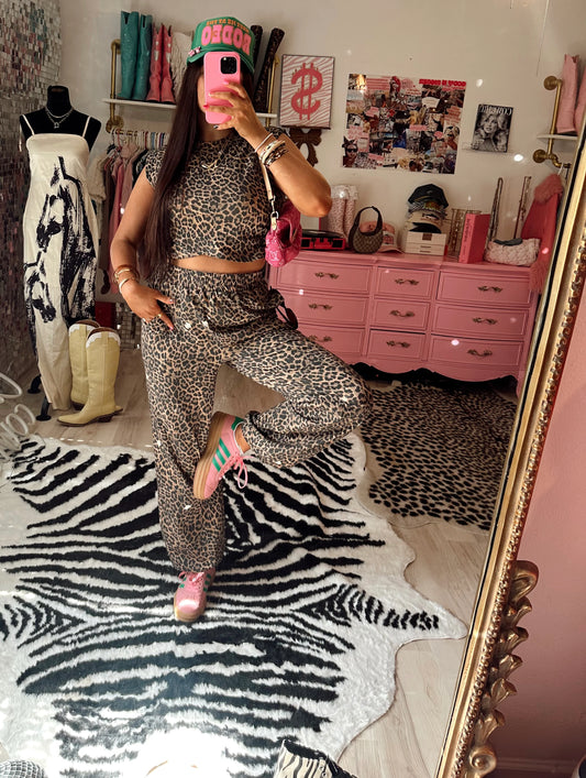 Lovely Leopard Two Piece Set PRE