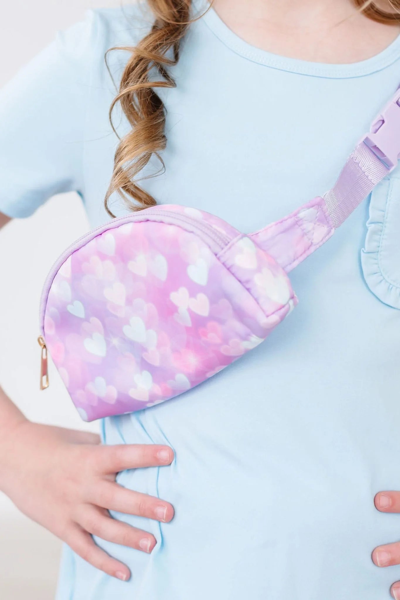 Girls Gradient Hearts Belt Bag