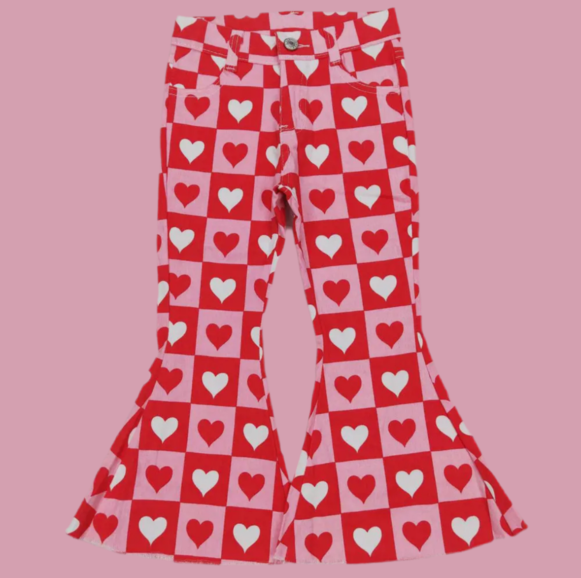 Valentine’s Hearts Denim Bells